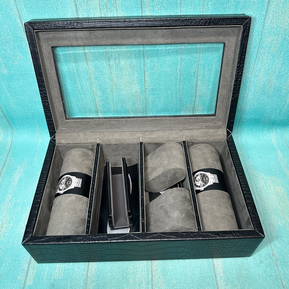 NEW TR things remembered  Leather Eye Glass & watch Valet